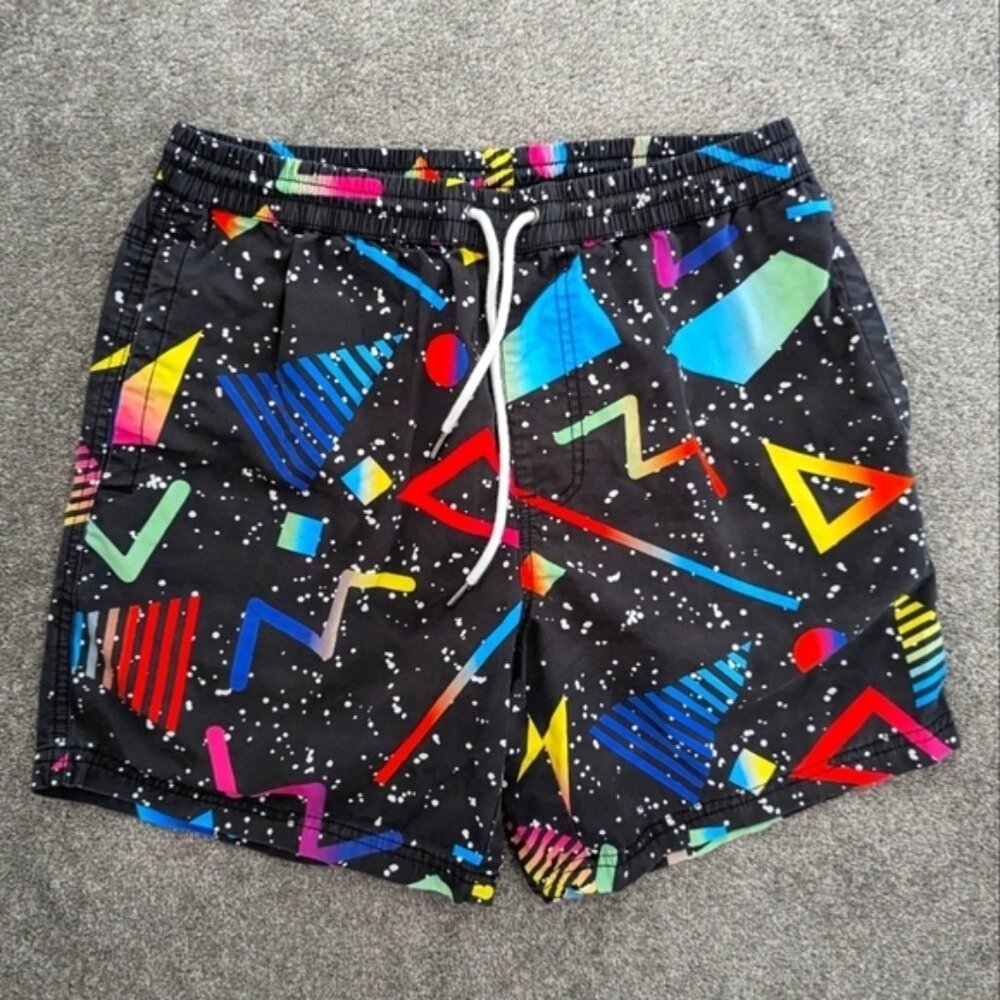 ZOO York 80s 3d print retro vibes swim trunks size Large